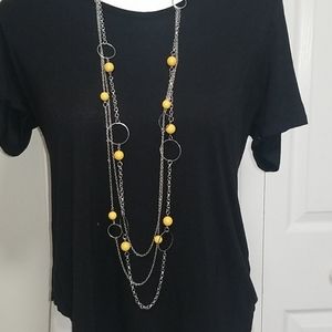 Fun silver and yellow necklace